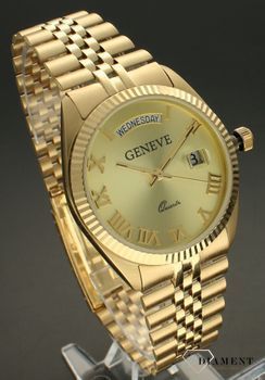 Złoty zegarek męski Geneve 585 na bransolecie 65 gram złota (2).jpg
